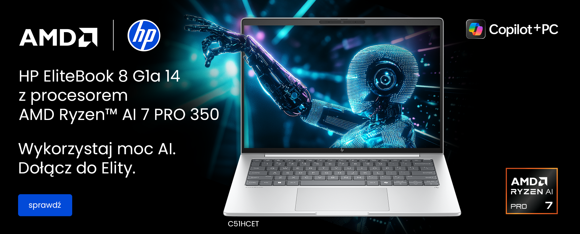 HP EliteBook 8 G1a AMD Header LP