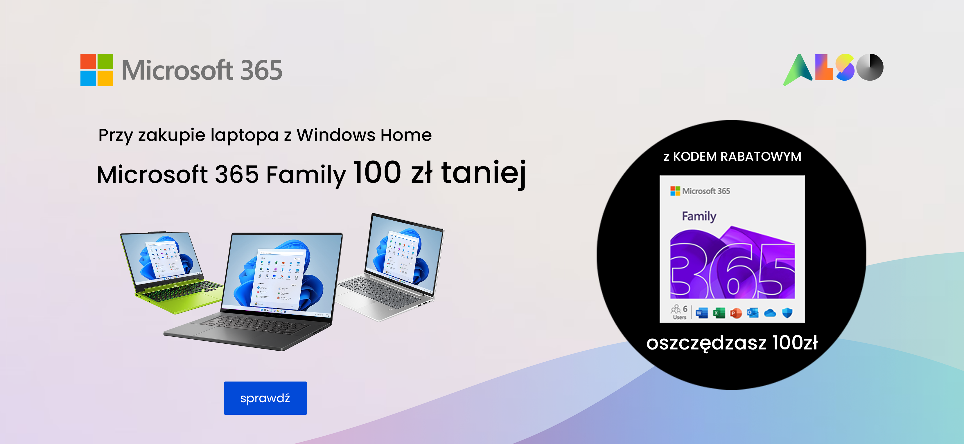 MS 365 100zl taniej